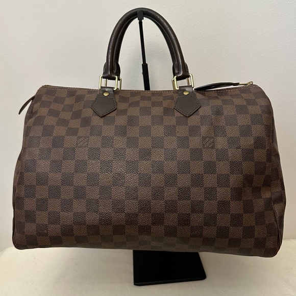 Louis Vuitton Handbags - Authentic Louis Vuitton Speedy Bandouliere 35 Bag in Damier Ebene